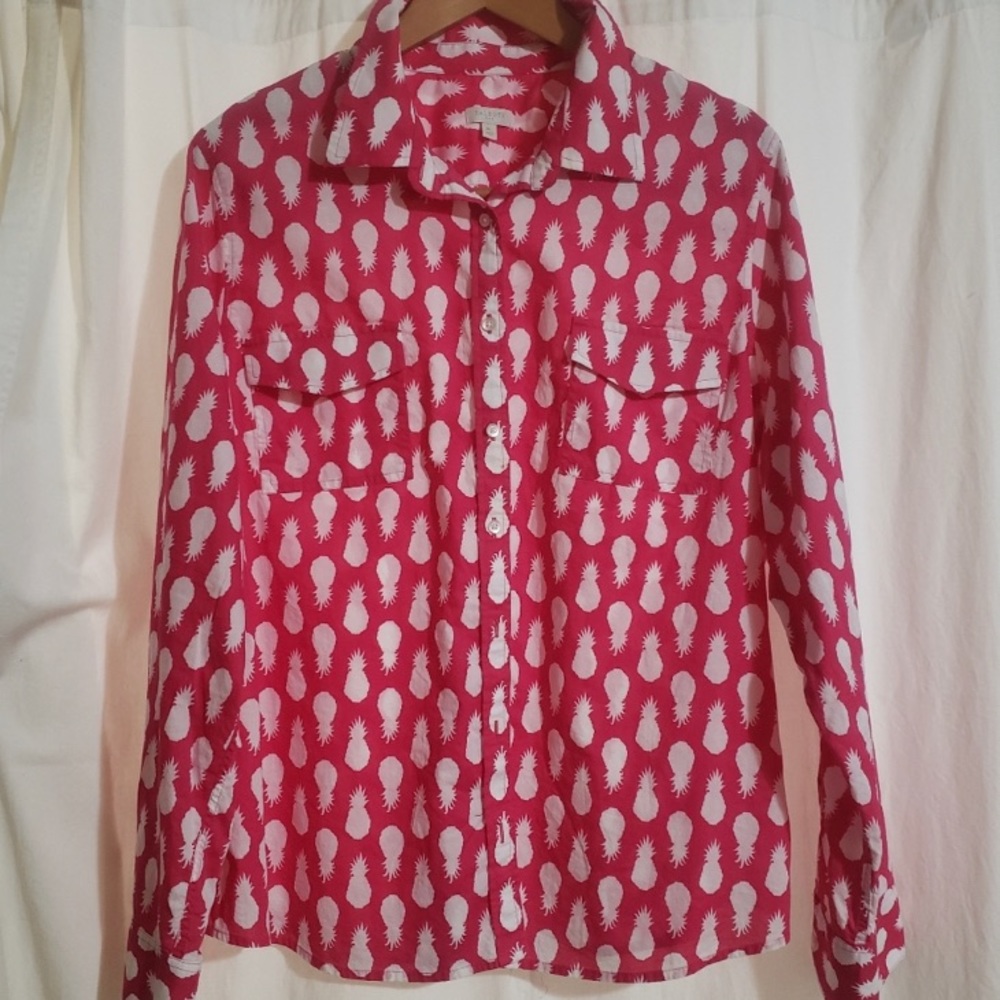 Pink pineapple Talbots shirt